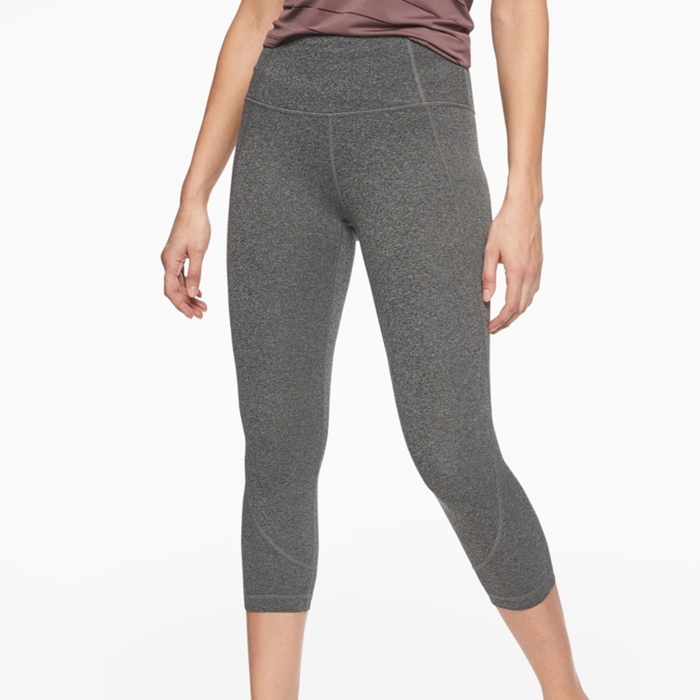 Athleta | Grey Heather Salutation Capri - XS